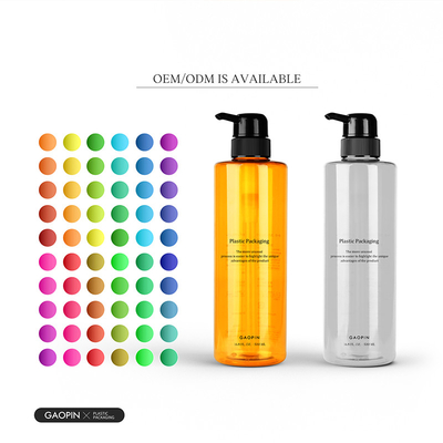 Bouteilles de shampoing transparentes en plastique pour animaux de compagnie de luxe de 500 ml