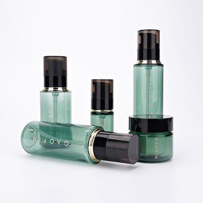 bouteilles en plastique cosmétiques de soins de la peau de pot de pompe et de crème 30g de noir de 30ml 90ml 110ml 130ml