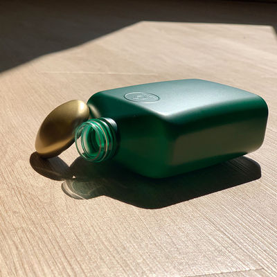 Bouteille givrée de gel de douche de place de vert de Matte Plastic Screw Cap Bottle 350ml
