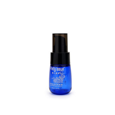 Couleur bleue en plastique vide recyclable de la bouteille 30ml 120ml de pompe de soins de la peau
