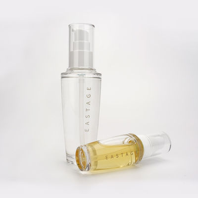 emballage cosmétique recyclable de lotion de 30ml 120ml transparent en plastique de bouteille de haut