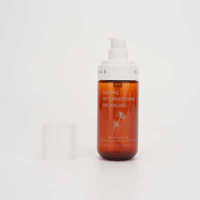 emballage d'Amber Lotion Bottles Plastic Cosmetic de pompe de 80ml 100ml