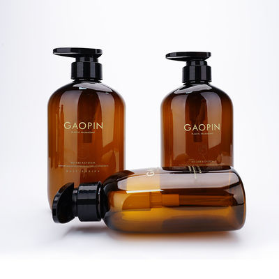 La douche ambre d'emballage de la bouteille 340ml 520ml d'ANIMAL FAMILIER gélifient les bouteilles en plastique de shampooing