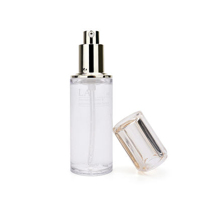 Bouteille d'or 60ml de pompe d'ANIMAL FAMILIER de lotion transparent en plastique cosmétique de bouteille de haut