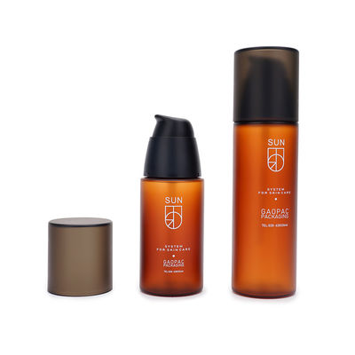 Emballage givré de soins de la peau d'Amber Pet Plastic Bottles 30ml 100ml 120ml