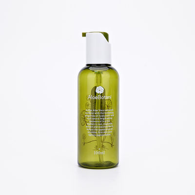 Pot de la bouteille 50ml PETG de lotion et ensemble cosmétiques en plastique vert clair de bouteilles