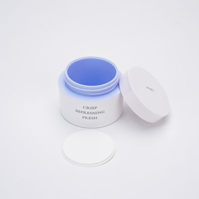 Soins de la peau en plastique blancs de bouteille de lotion de PETG empaquetant les pots cosmétiques de 15g 20g