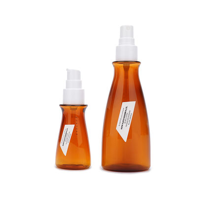 Bouteille en plastique de luxe de lotion de Brown 170ml recyclable pour des soins de la peau personnels