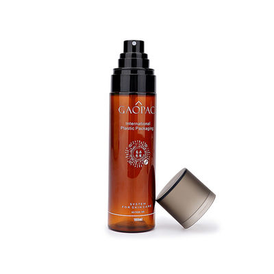 Emballage en plastique de soins de la peau des bouteilles 80ML 90ML 120ML de jet de Brown de la CE