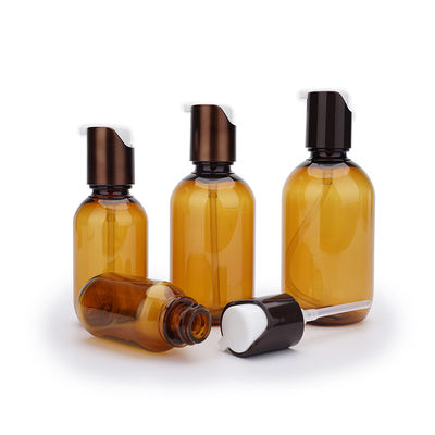 bouteille en plastique Amber Color Screen Printing de lotion de 30ml 60ml 130ml