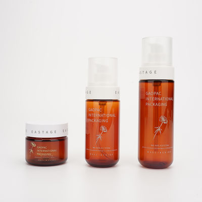 bouteille en plastique de lotion d'ANIMAL FAMILIER de 30ml 80ml 100ml de lotion de pot crème cosmétique ambre de bouteille