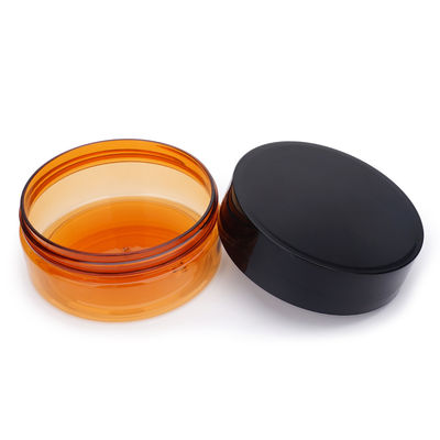 Le cosmétique en plastique rond cogne le conteneur des cheveux 200ml avec la garniture de PE de couvercle