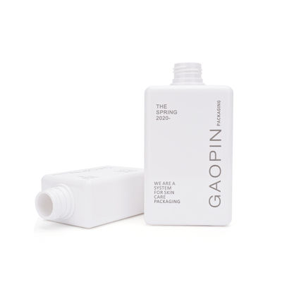 Bouteilles blanches carrées de shampooing des pissettes 280ml de corps de shampooing avec la pompe