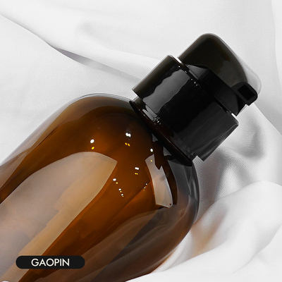 10.14oz 13.52oz autour de shampooing en plastique plat met Brown en bouteille écologique